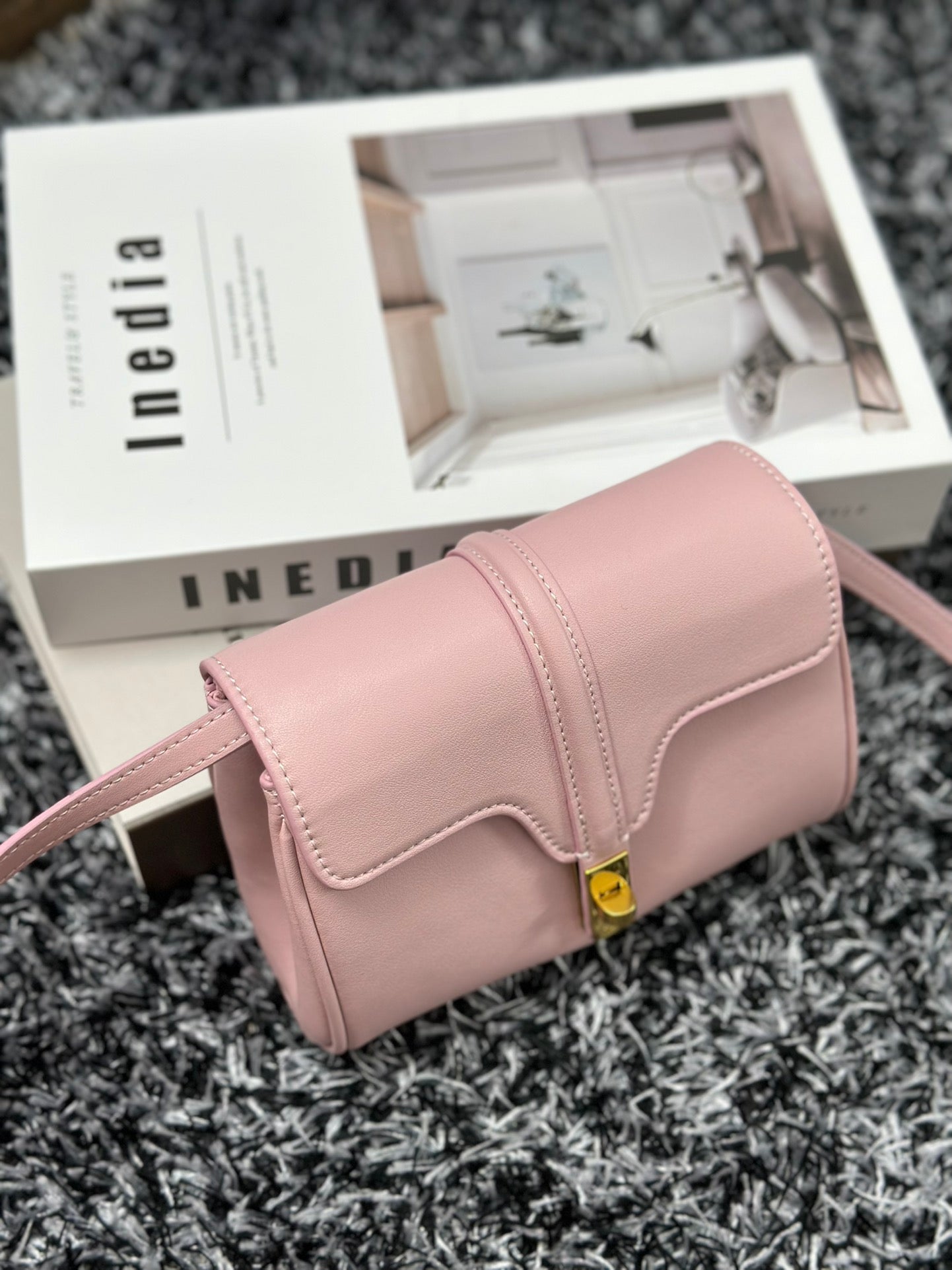 CELINE CLASSIC MINI 18 PINK PASTEL CALFSKIN