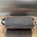 BOTTEGA VENETA CYLINDER CASSETTE 30 IN LAVA GRAY CALFSKIN