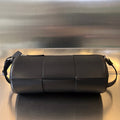 BOTTEGA VENETA CYLINDER CASSETTE 30 IN BLACK CALFSKIN