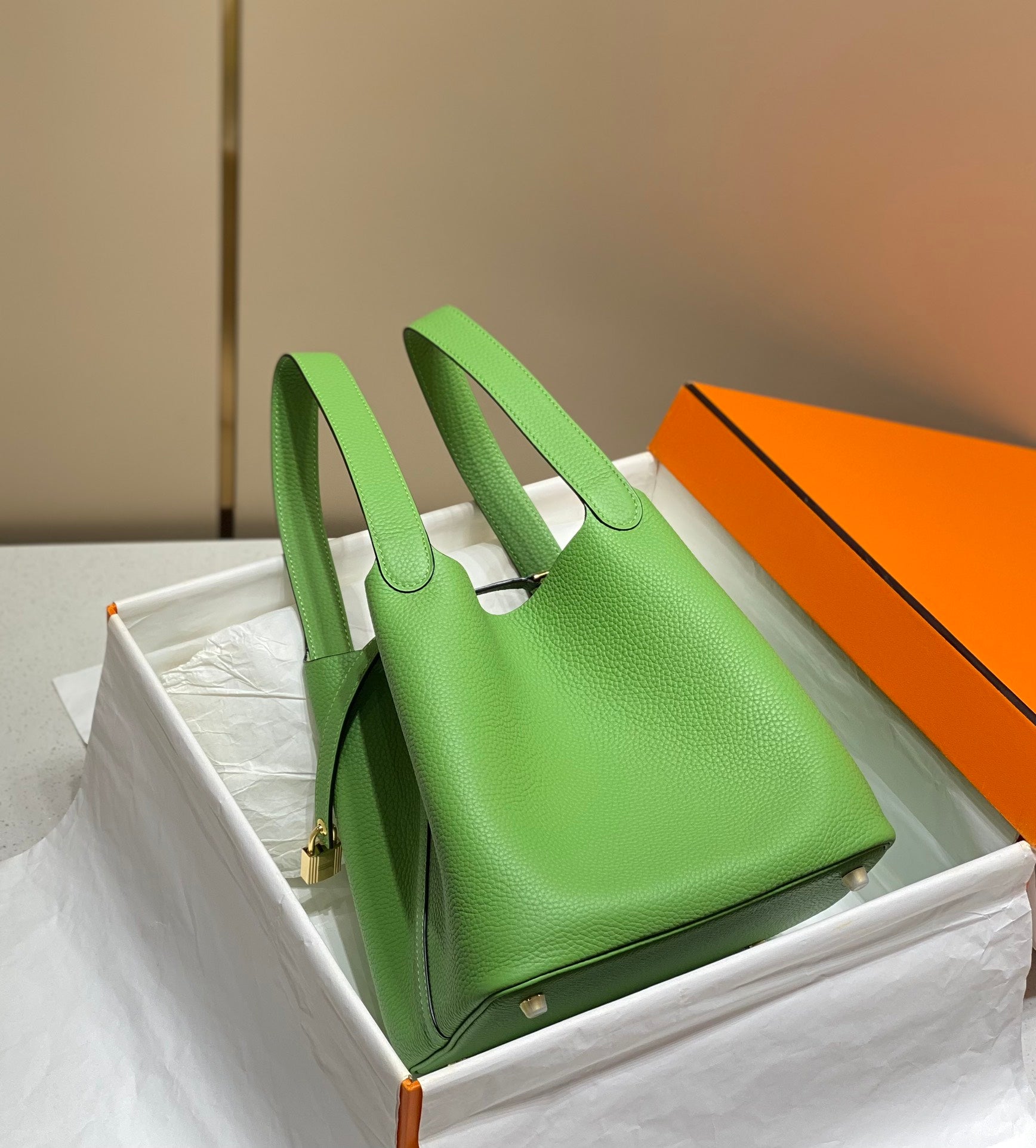 HERMES picotin lock 22 green togo ghw
