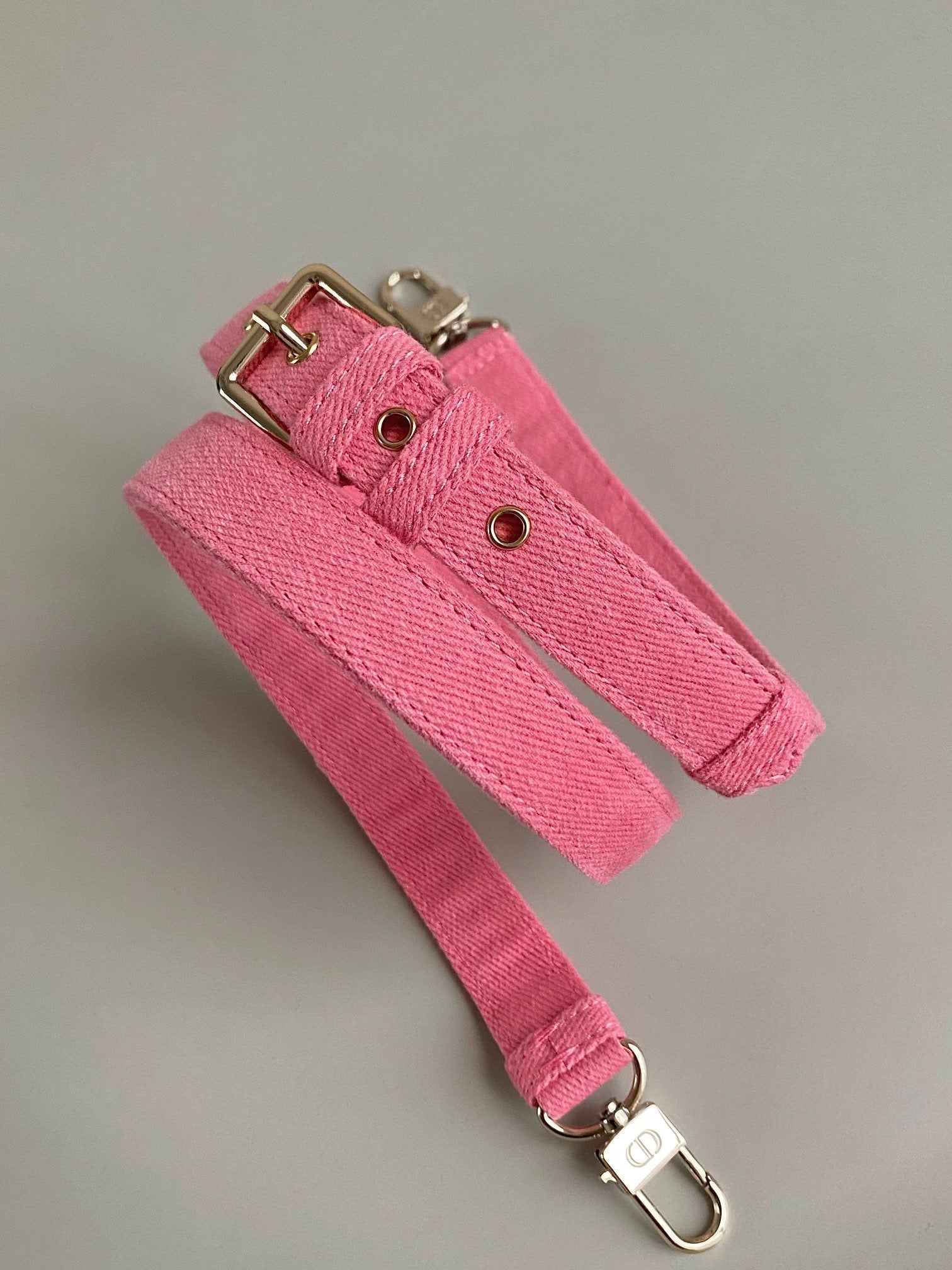 DIOR D-JOY BAG 22 IN HOT PINK MACROCANNAGE DENIM