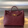 BOTTEGA VENETA MEDIUM ANDIAMO 32 IN BURGUNDY LAMBSKIN