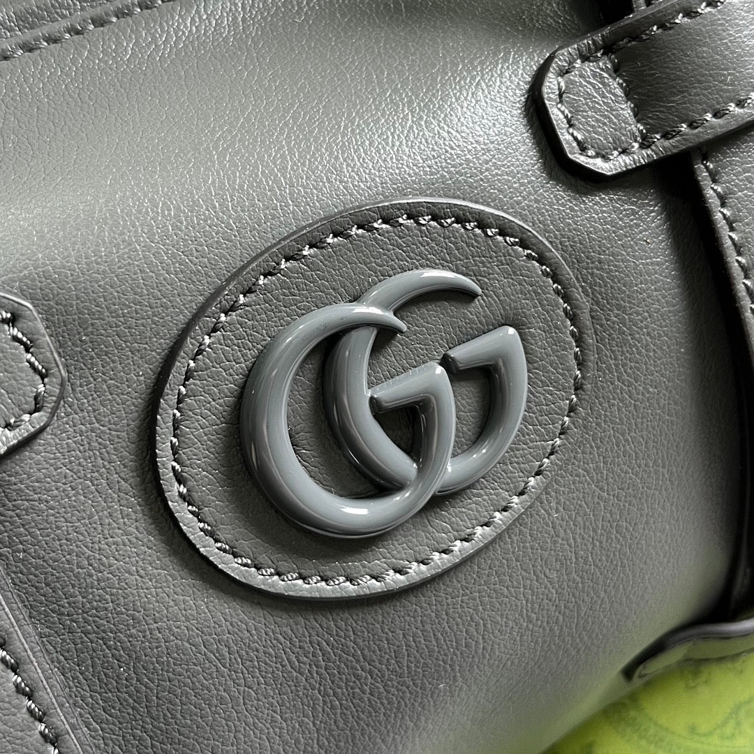 GUCCI SMALL 28 DUFFLE BAG IN BLACK SOLF CALFSKIN