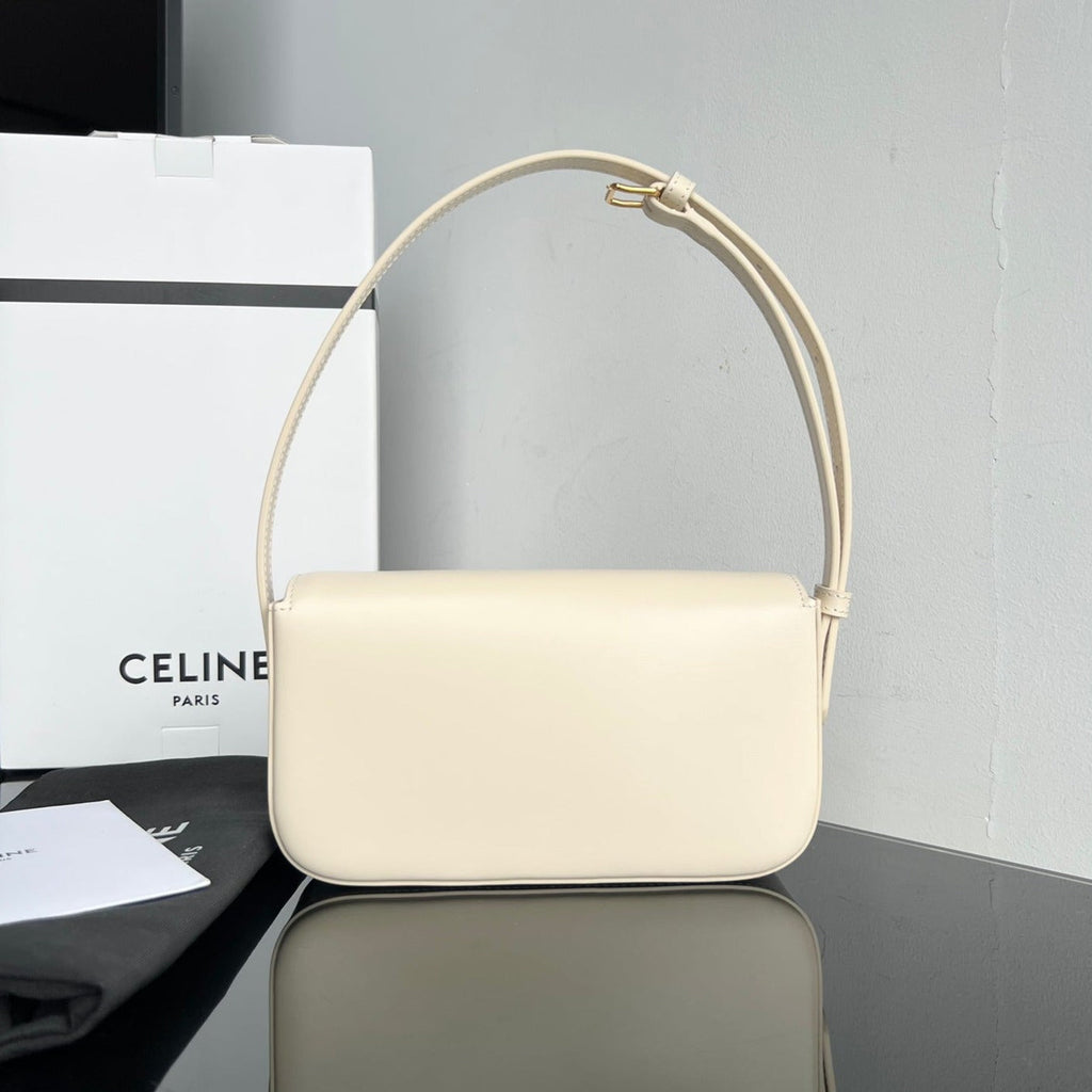 CELINE TRIOMPHE 20 WHITE CREAM CALFSKIN