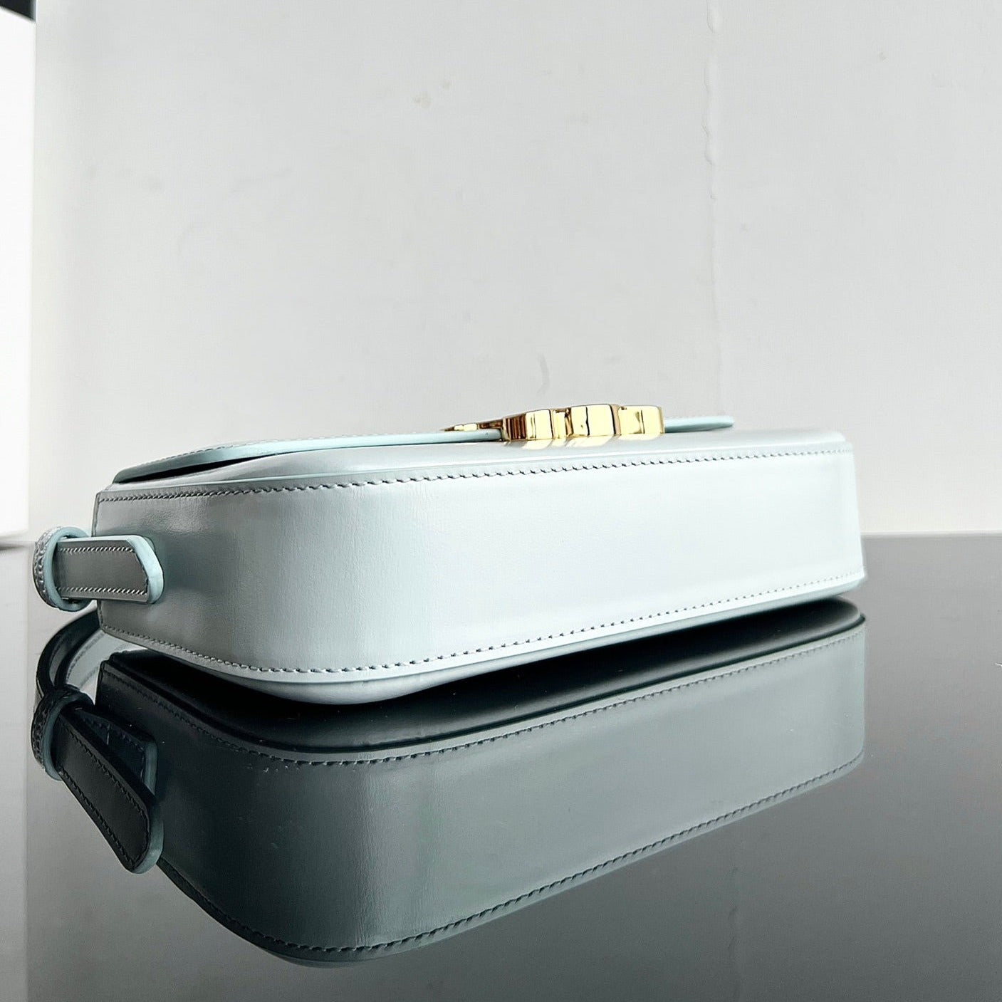 CELINE TRIOMPHE 20 BLUE PASTEL CALFSKIN