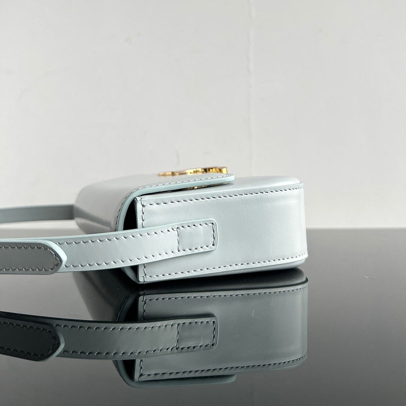 CELINE TRIOMPHE 20 BLUE PASTEL CALFSKIN