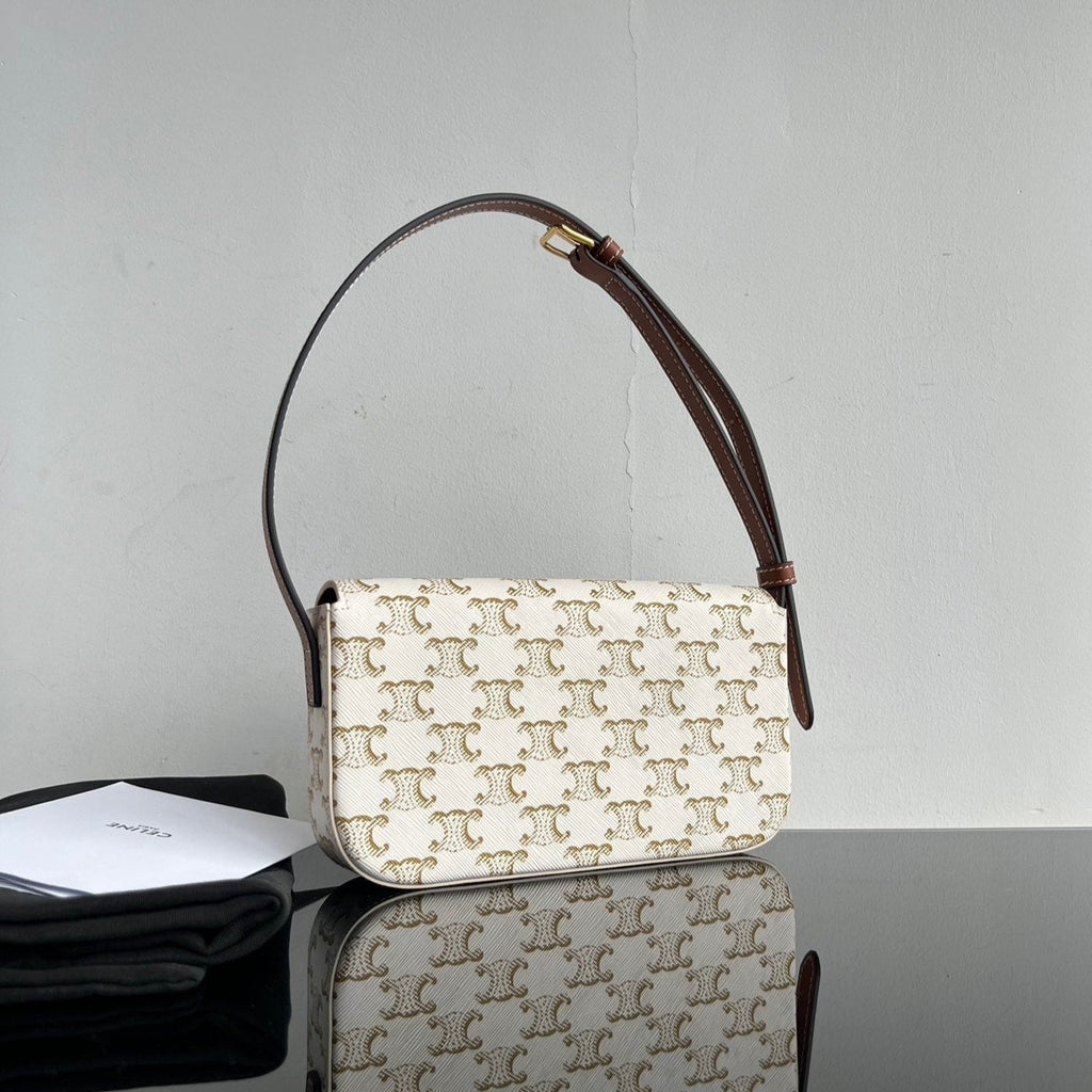 CELINE TRIOMPHE 20 WHITE PATTERN CALFSKIN