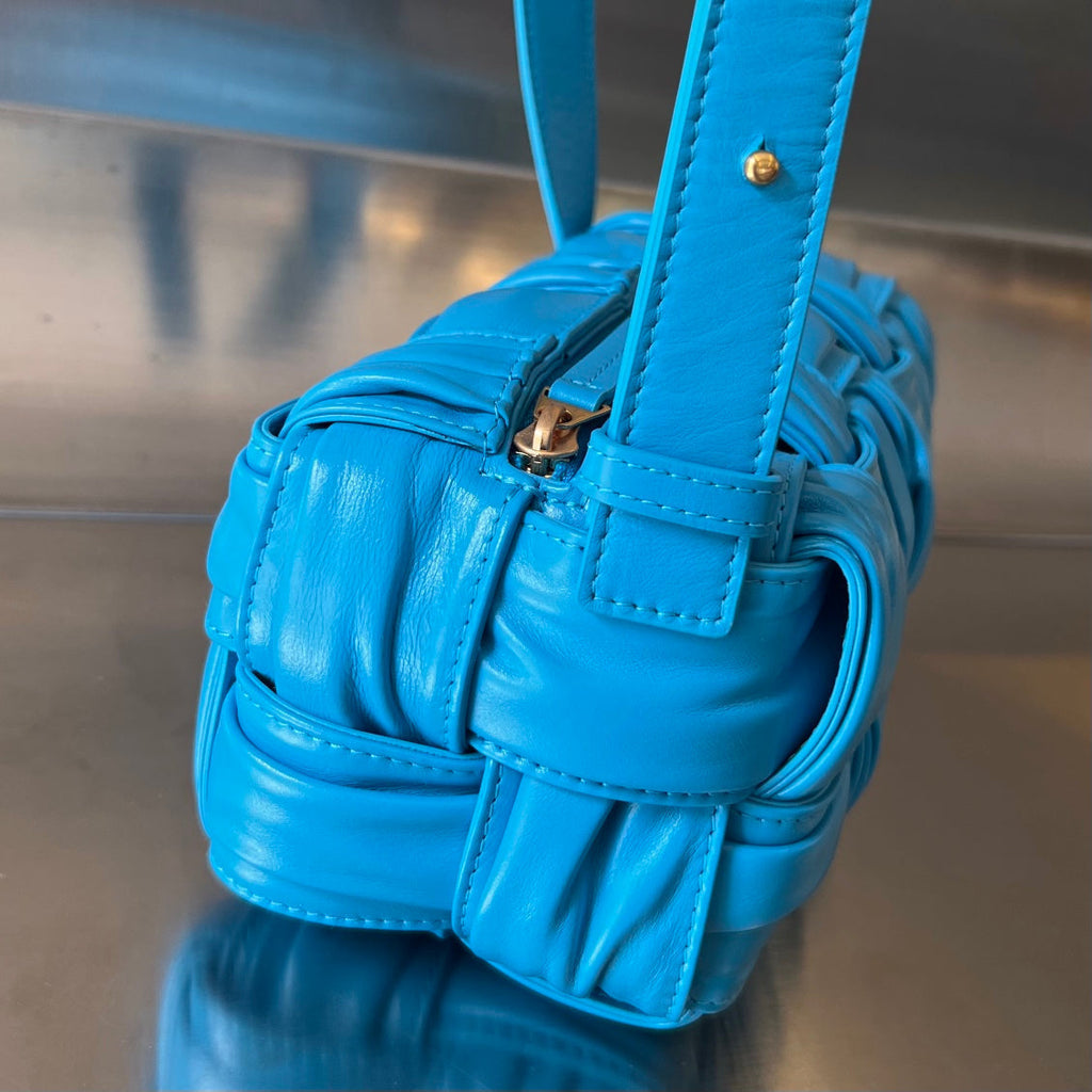 BOTTEGA VENETA SMALL BRICK CASSETTE 23 IN SKY BLUE SOFT LAMBSKIN