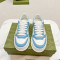 GUCCI TRAINER WHITE AND SKY CALFSKIN