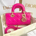 DIOR D-JOY BAG 22 IN HOT PINK LAMBSKIN