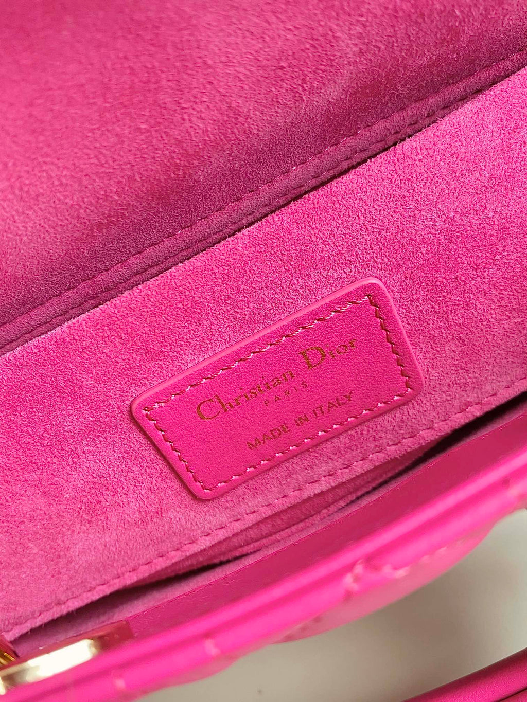 DIOR D-JOY BAG 22 IN HOT PINK LAMBSKIN