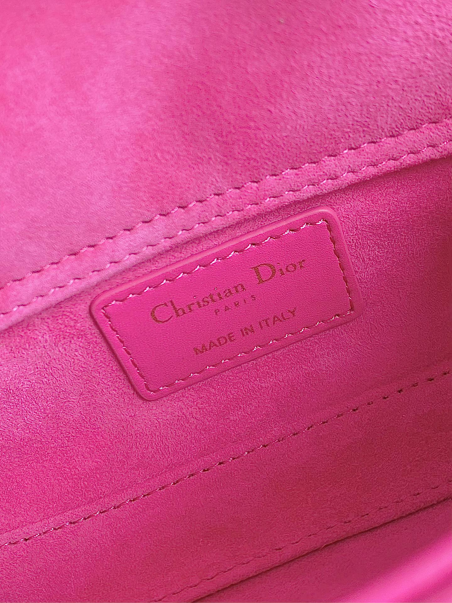 DIOR MINI D-JOY BAG 17 IN HOT PINK LAMBSKIN