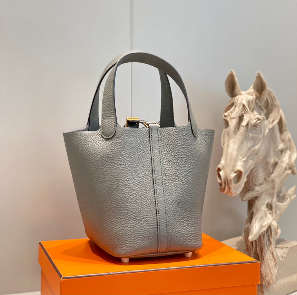 HERMES picotin lock 18 grey togo ghw