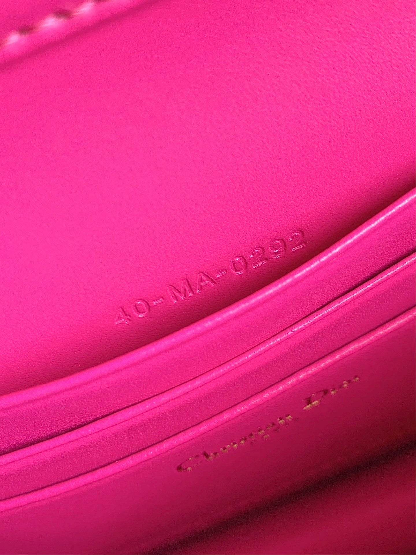 DIOR MICRO LADY 12 BAG IN HOT PINK LAMBSKIN