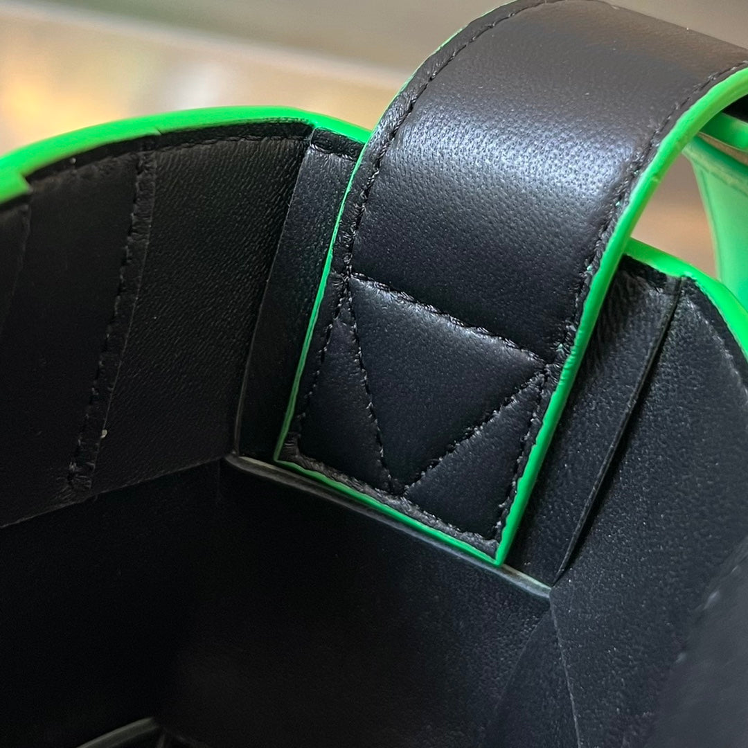 BOTTEGA VENETA PHONE BAG 18 IN PARAKEET LAMBSKIN