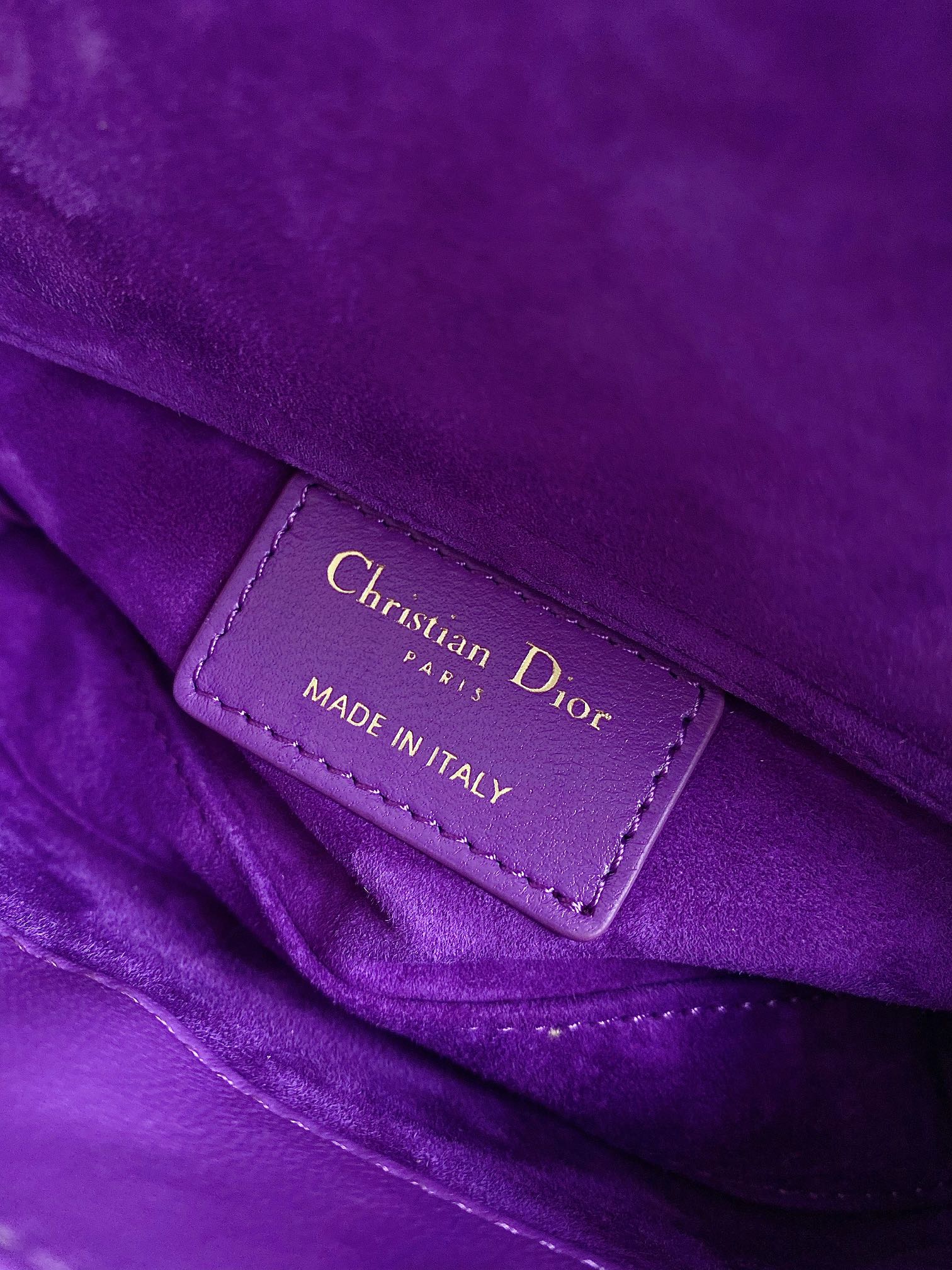 DIOR MINI D-JOY BAG 17 IN VIOLET PURPLE LAMBSKIN