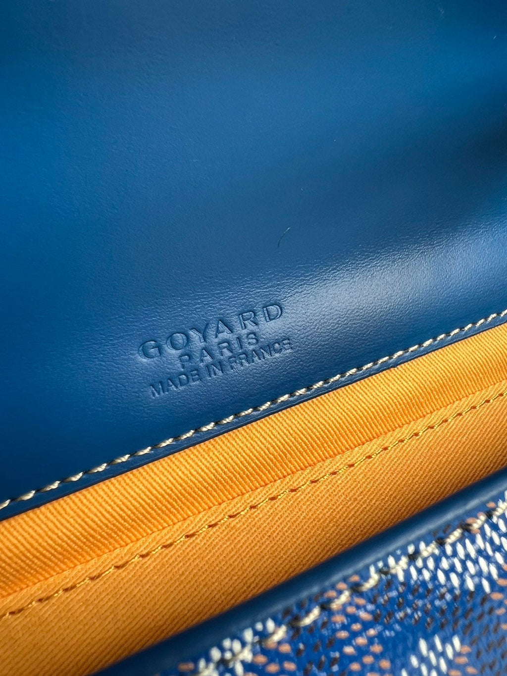 MONTE-CARLO PM CLUTCH 25 IN SAPPHIRE BLUE GOYARDINE CANVAS