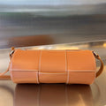 BOTTEGA VENETA CYLINDER CASSETTE 30 IN BRONZE BROWN CALFSKIN