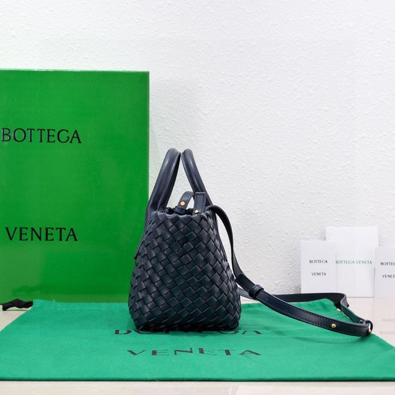 BOTTEGA VENETA Mini Cabat 20cm Blue Lambskin Ghw