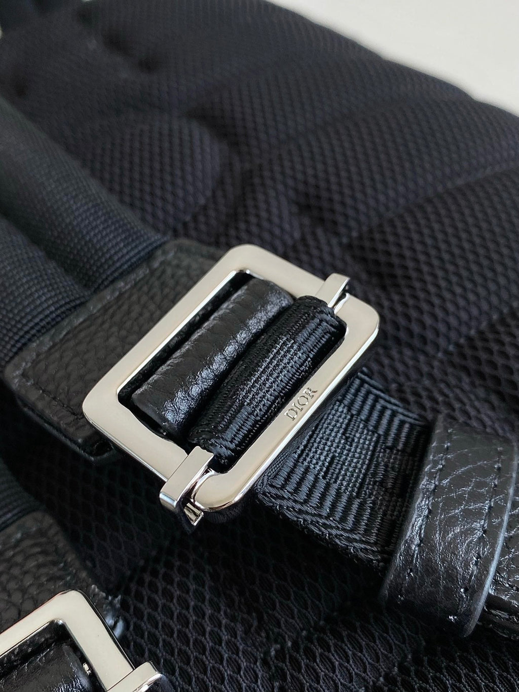 DIOR SMALL BACKPACK 32 BLUE OBLIQUE JACQUARD