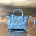 BOTTEGA VENETA MINI CABAT 20 IN SKY BLUE LAMBSKIN