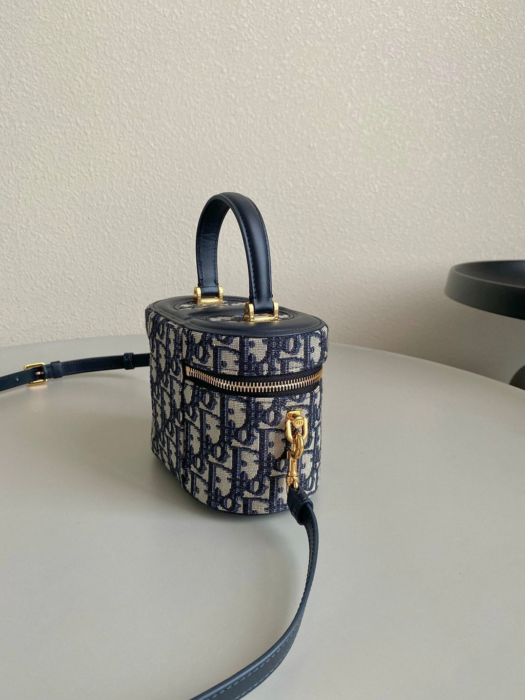DIOR SIGNATURE VANITY 16 IN BLUE OBLIQUE JACQUARD