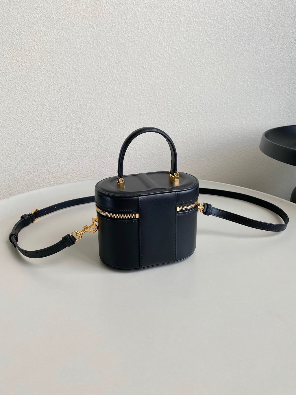 DIOR SIGNATURE VANITY 16 IN BLACK LAMBSKIN
