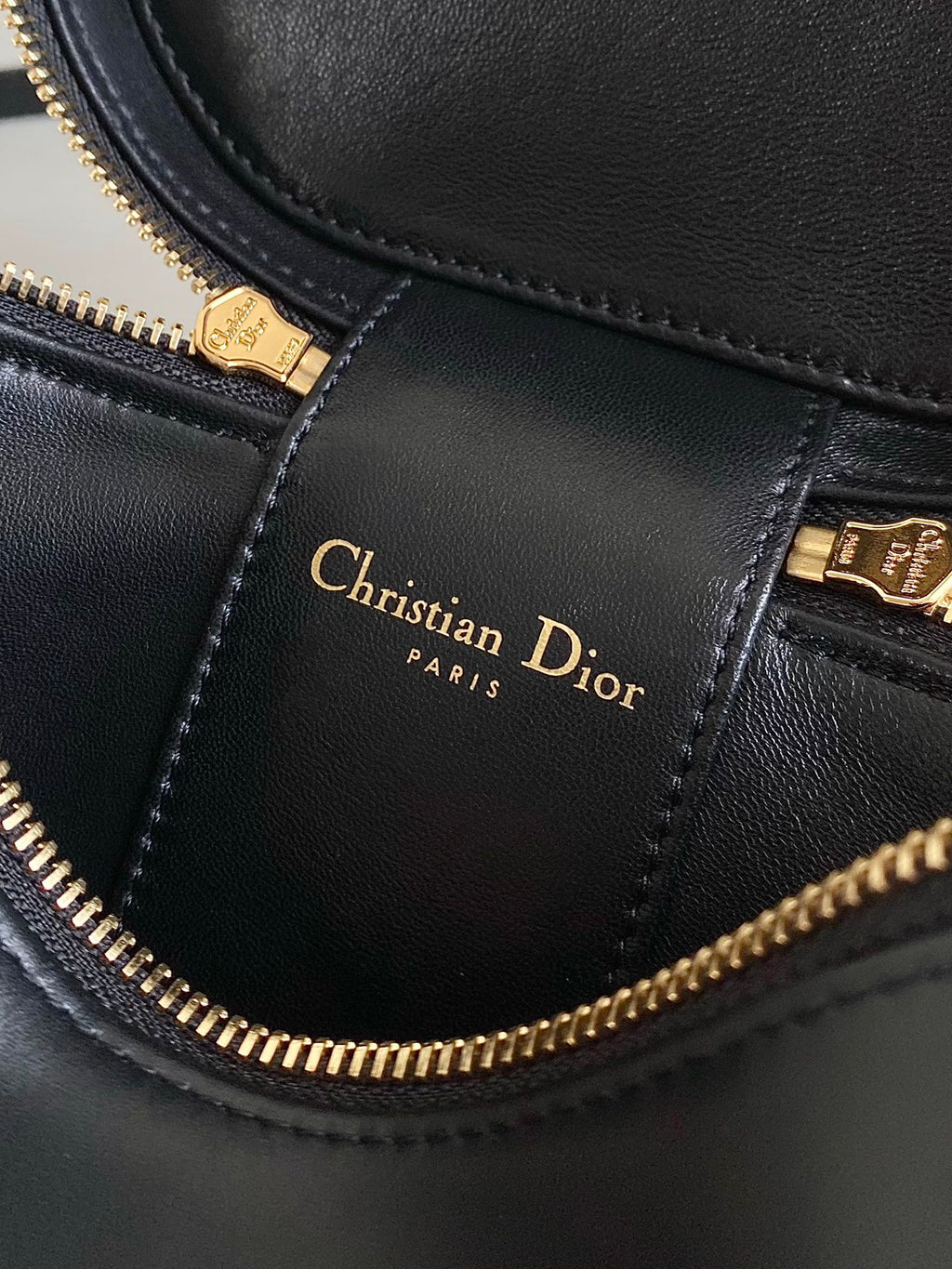 DIOR SIGNATURE VANITY 16 IN BLACK LAMBSKIN