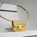 CELINE Triomphe 11 Bright Yellow Shiny Calfskin Handbag