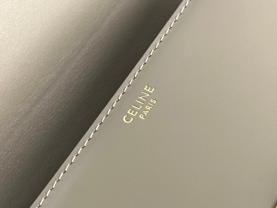 CELINE TRIOMPHE TEEN 18 GREY COWHIDE