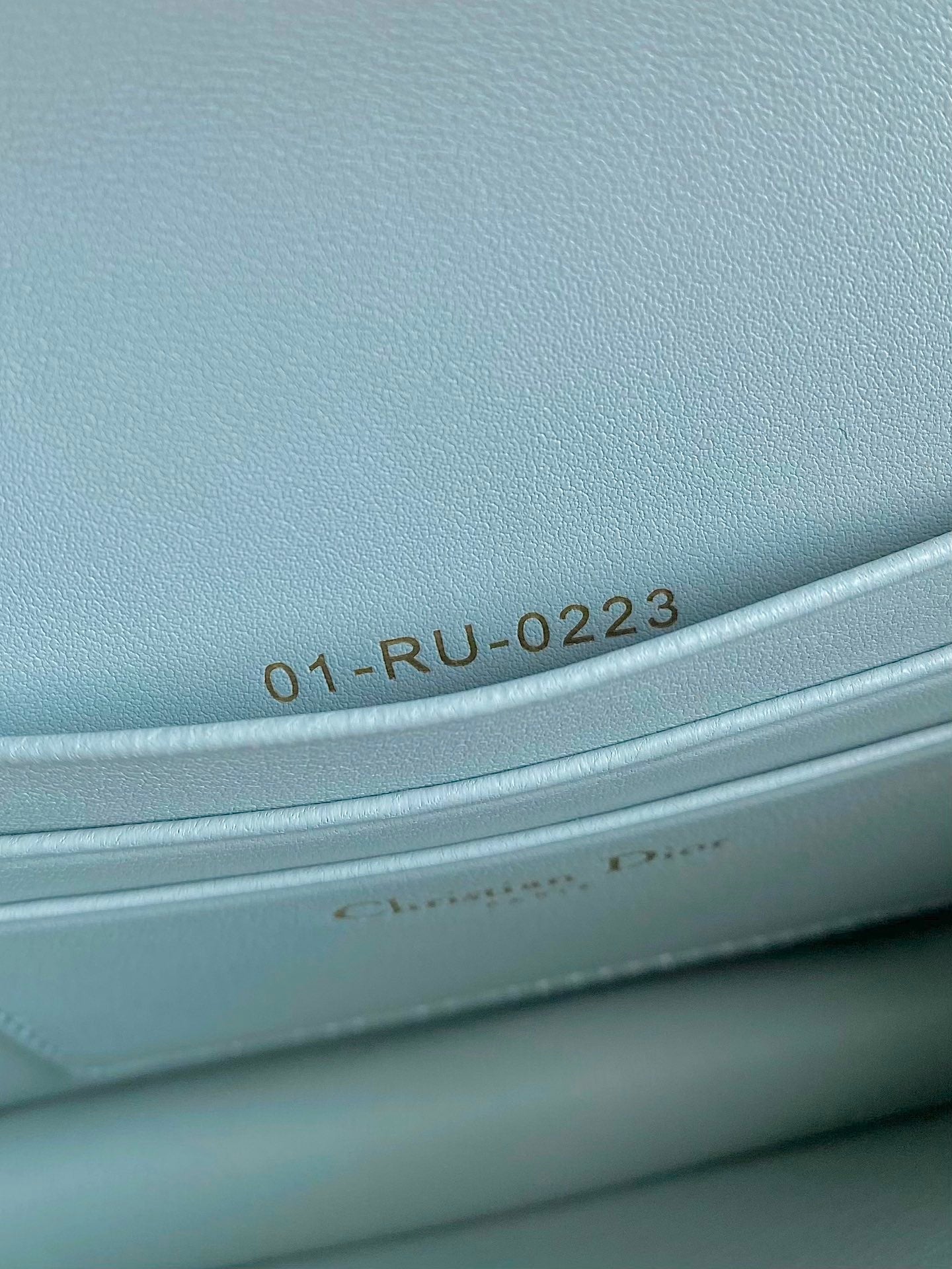 DIOR MISS CARO 17 CHAIN BAG IN LIGHT BLUE LAMBSKIN