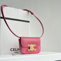 CELINE Triomphe 11 Hot Pink Calfskin Handbag