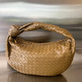 BOTTEGA VENETA SMALL JODIE 48 CARAMEL BROWN CALFSKIN