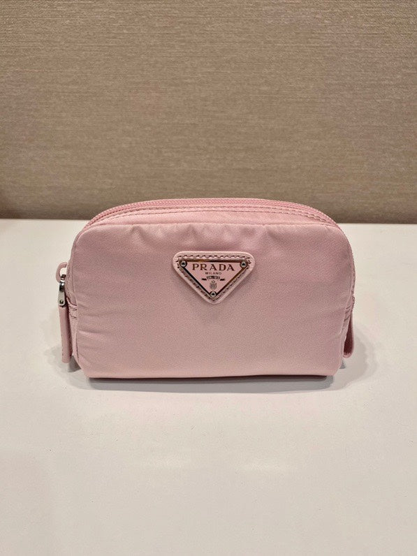 PRADA CLUTCH 12 IN LIGHT PINK RE-NYLON