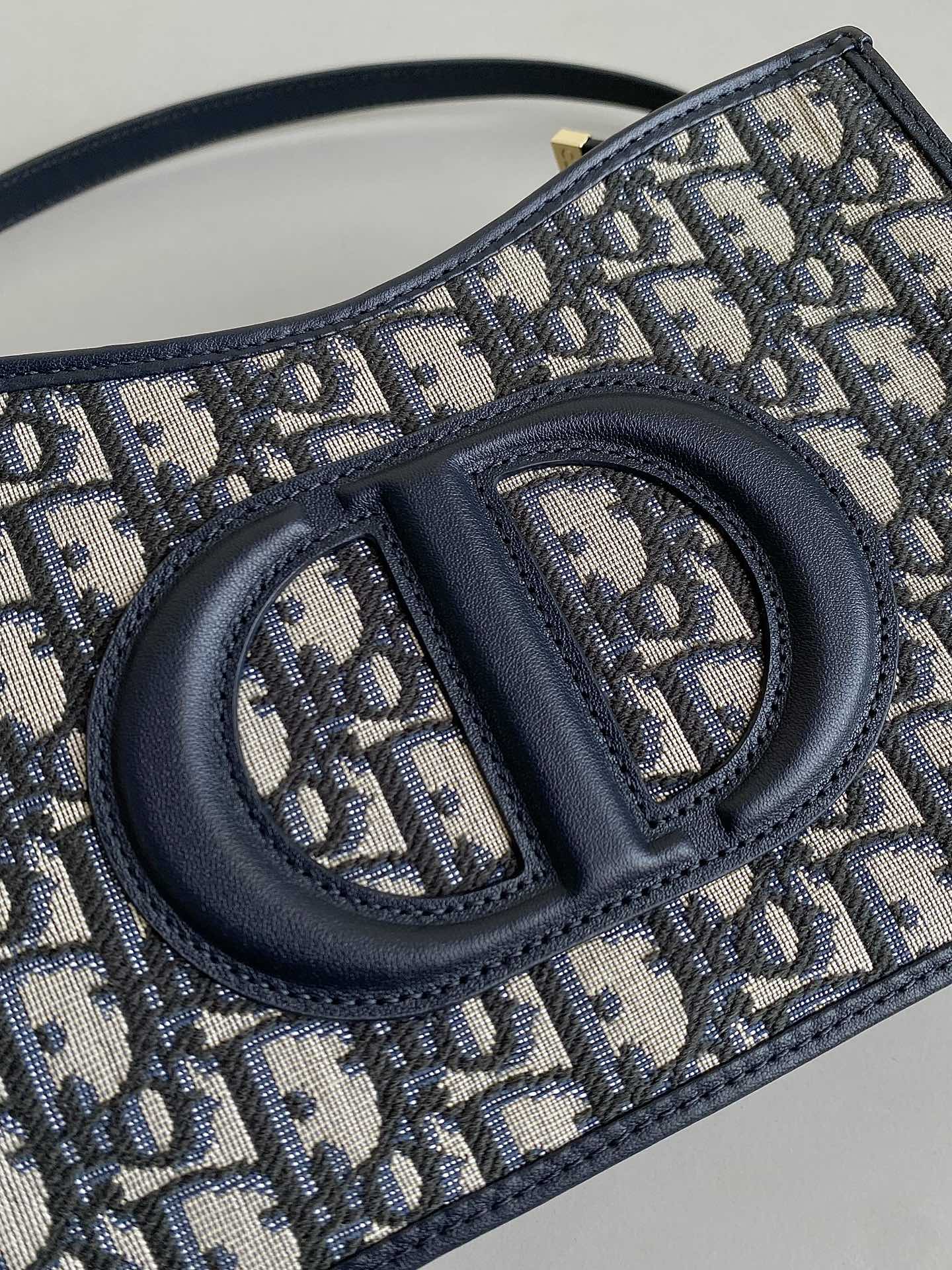 DIOR MINI HOBO 23 BAG IN BLUE OBLIQUE JACQUARD