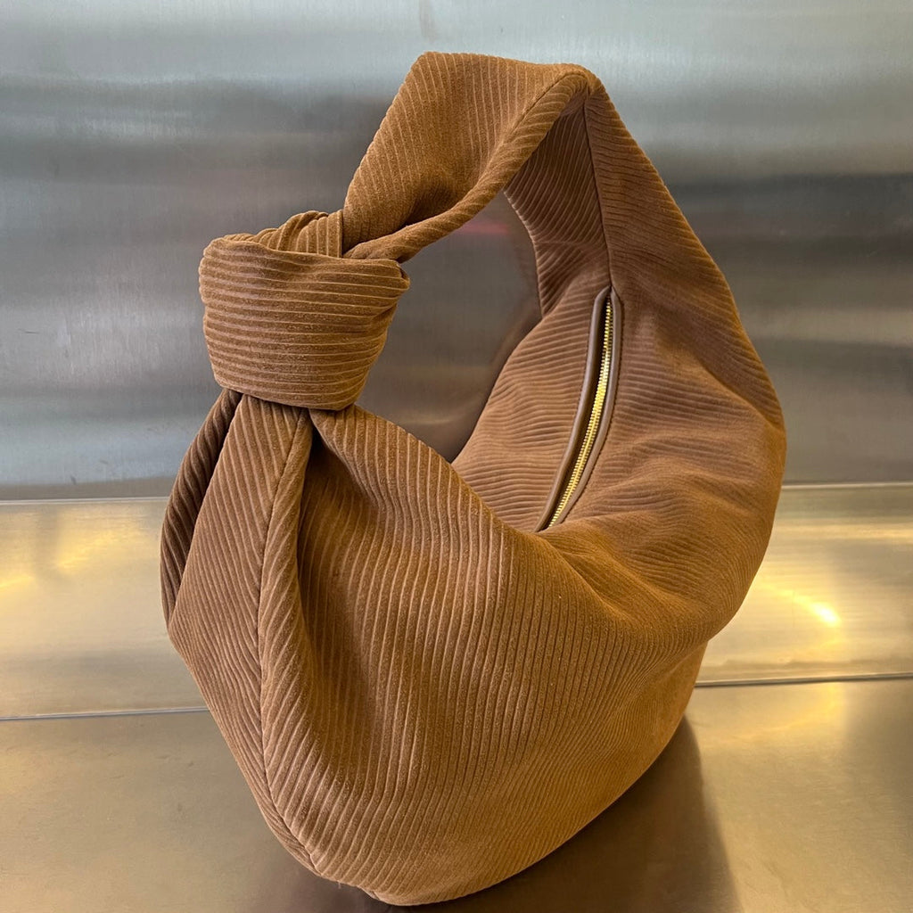 BOTTEGA VENETA SMALL JODIE 48 BROWN CORDUROY FABRIC