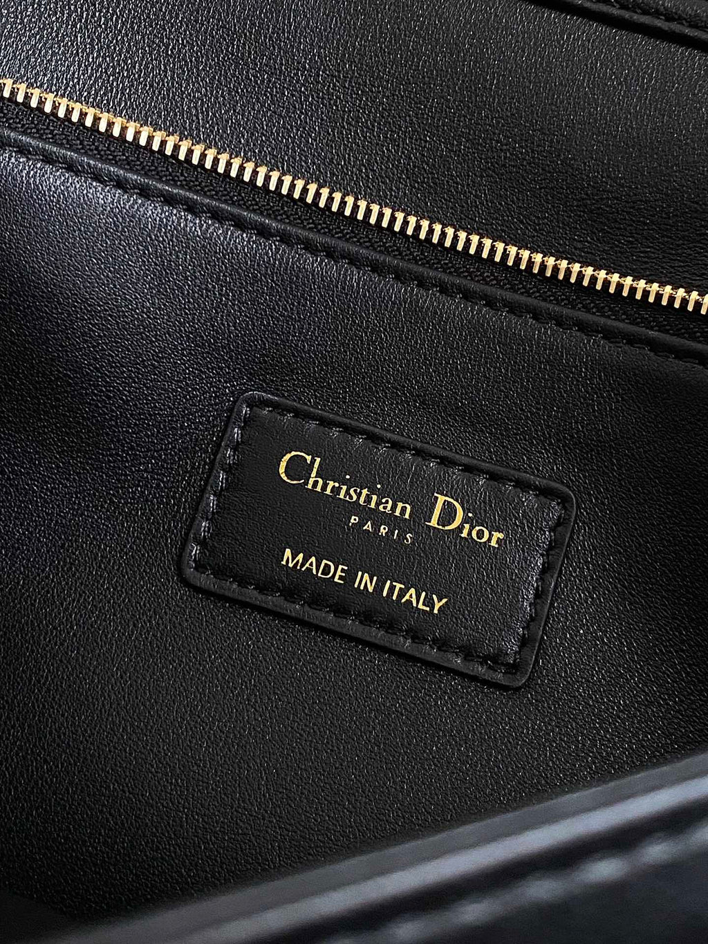 DIOR MISS LADY 24 LARGE BAG IN BLACK LAMBSKIN
