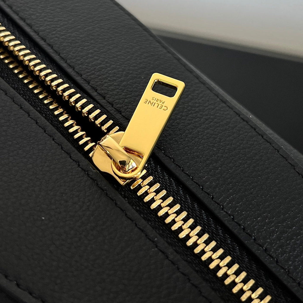 CELINE UNDERARM BAG 34 BLACK SOFT CALFSKIN