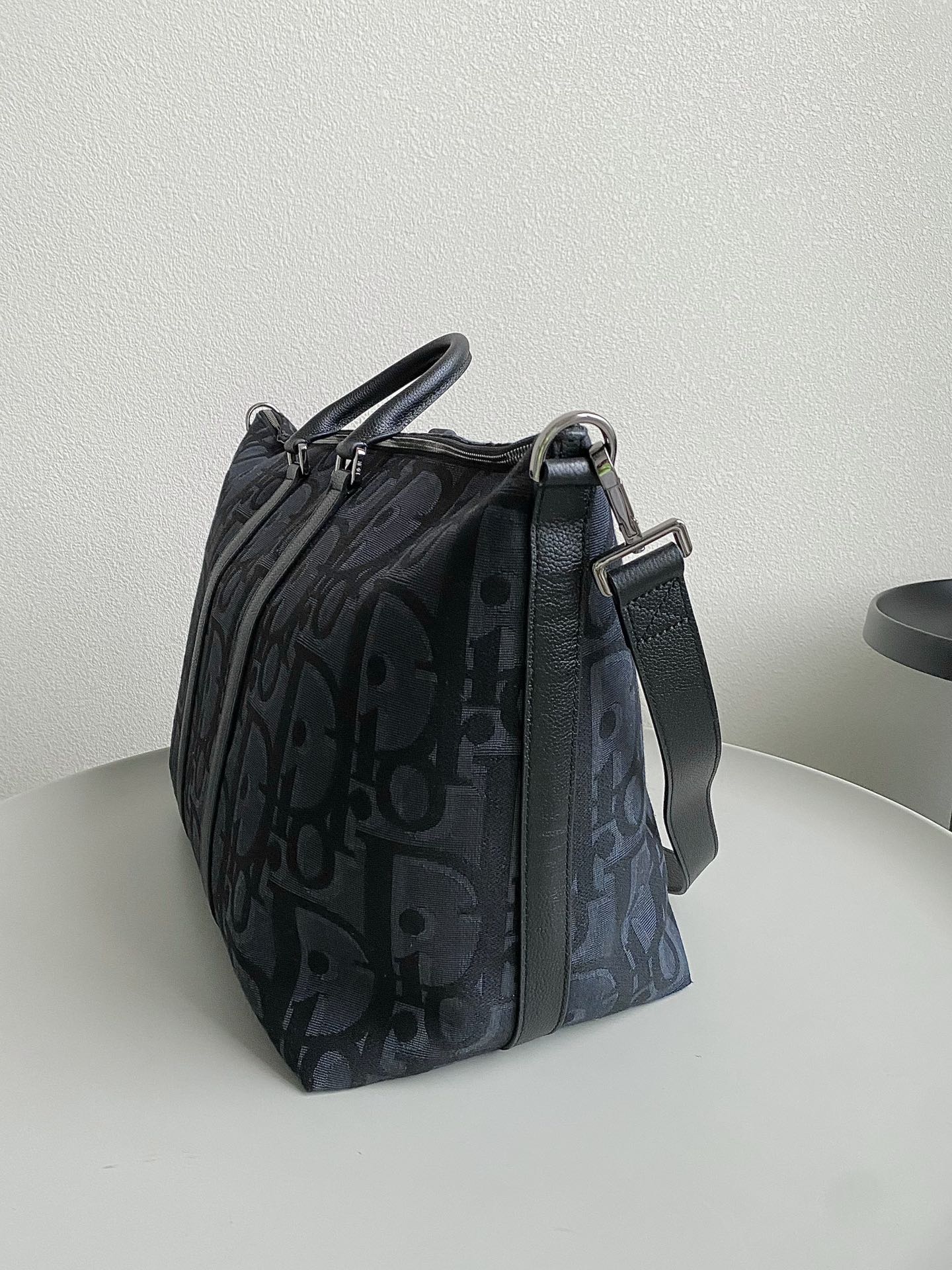 DIOR WEEKENDER 40 IN BLACK MAXI OBLIQUE JACQUARD