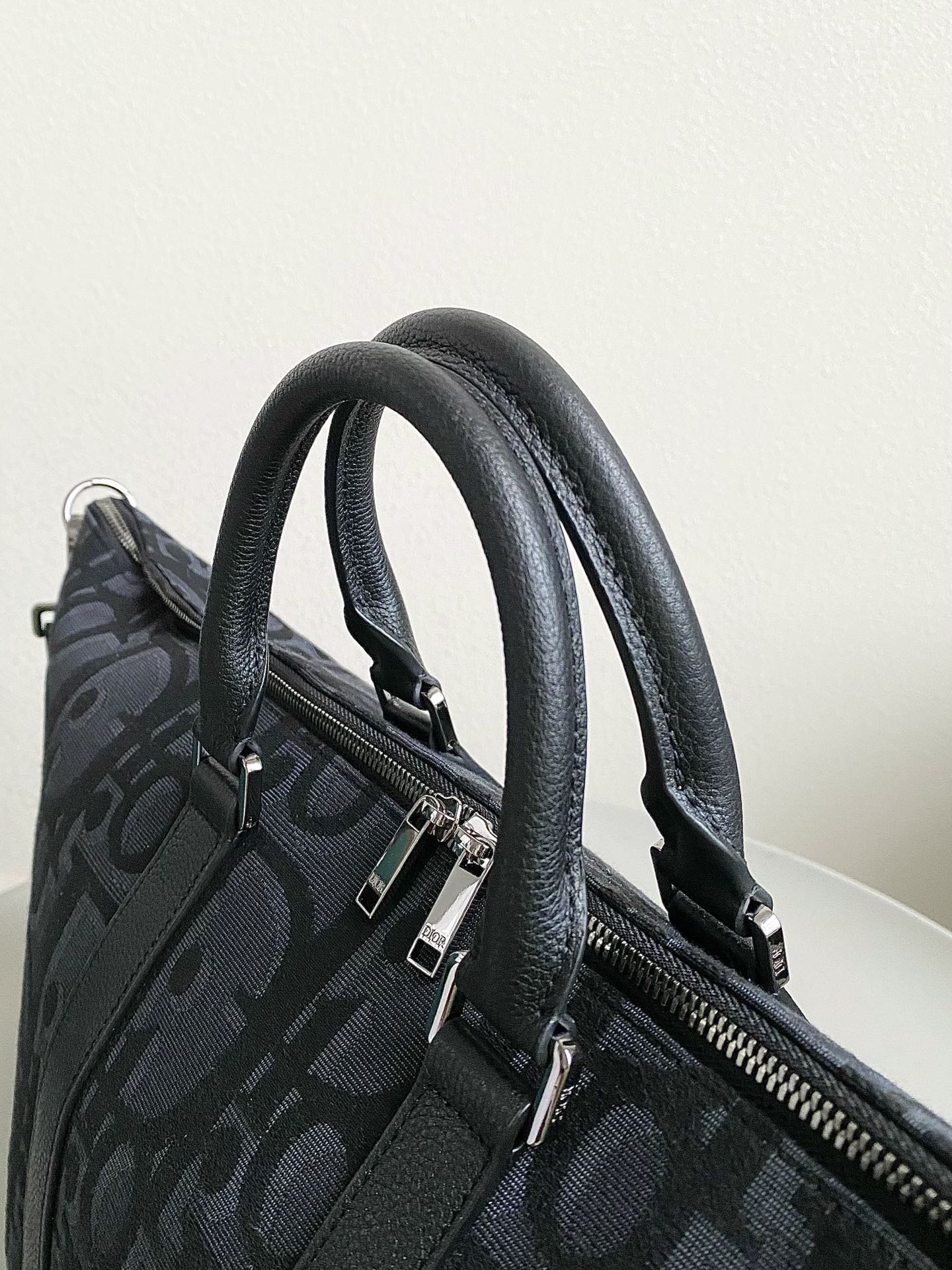 DIOR WEEKENDER 40 IN BLACK MAXI OBLIQUE JACQUARD