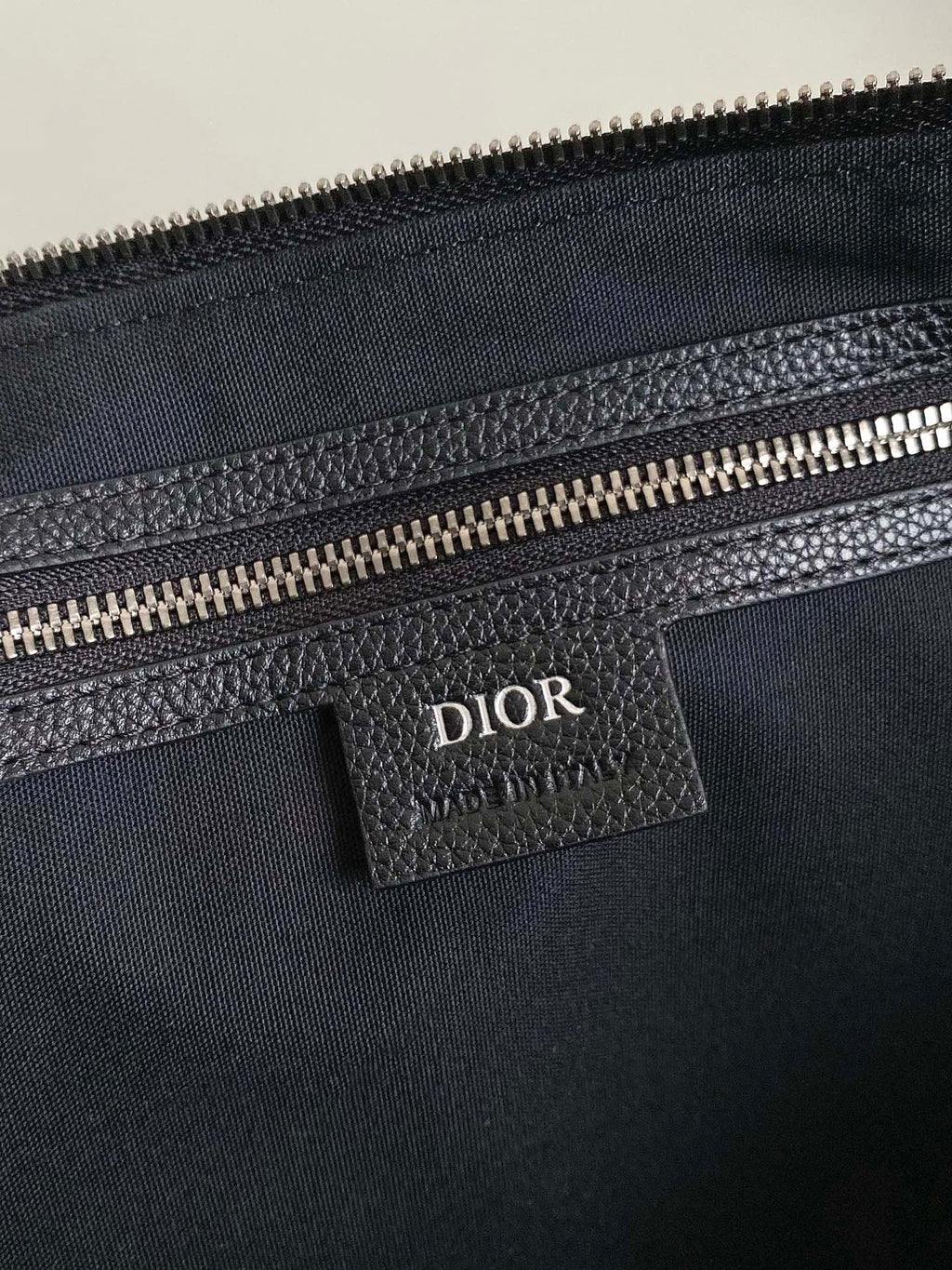 DIOR WEEKENDER 40 IN BEIGE AND BLACK MAXI OBLIQUE JACQUARD
