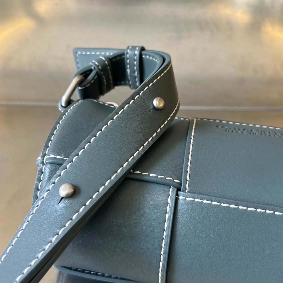 BOTTEGA VENETA SMALL CYLINDER CASSETTE 21 IN NEVADA CALFSKIN