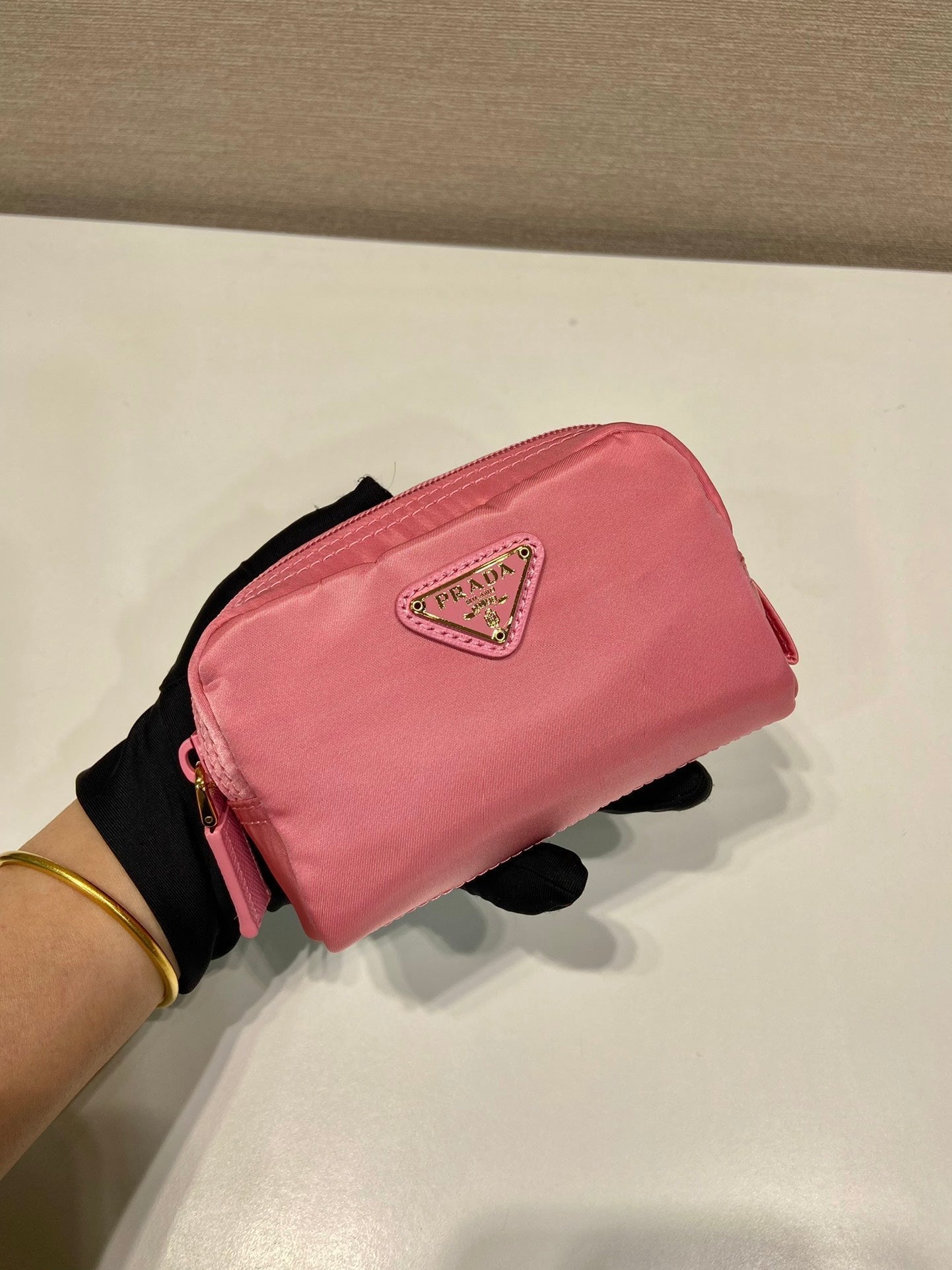 PRADA CLUTCH 12 IN CANDY PINK RE-NYLON