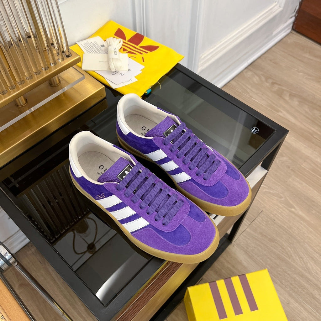 GUCCI & ADIDAS GAZELLE SNEAKER VIOLET VELVET