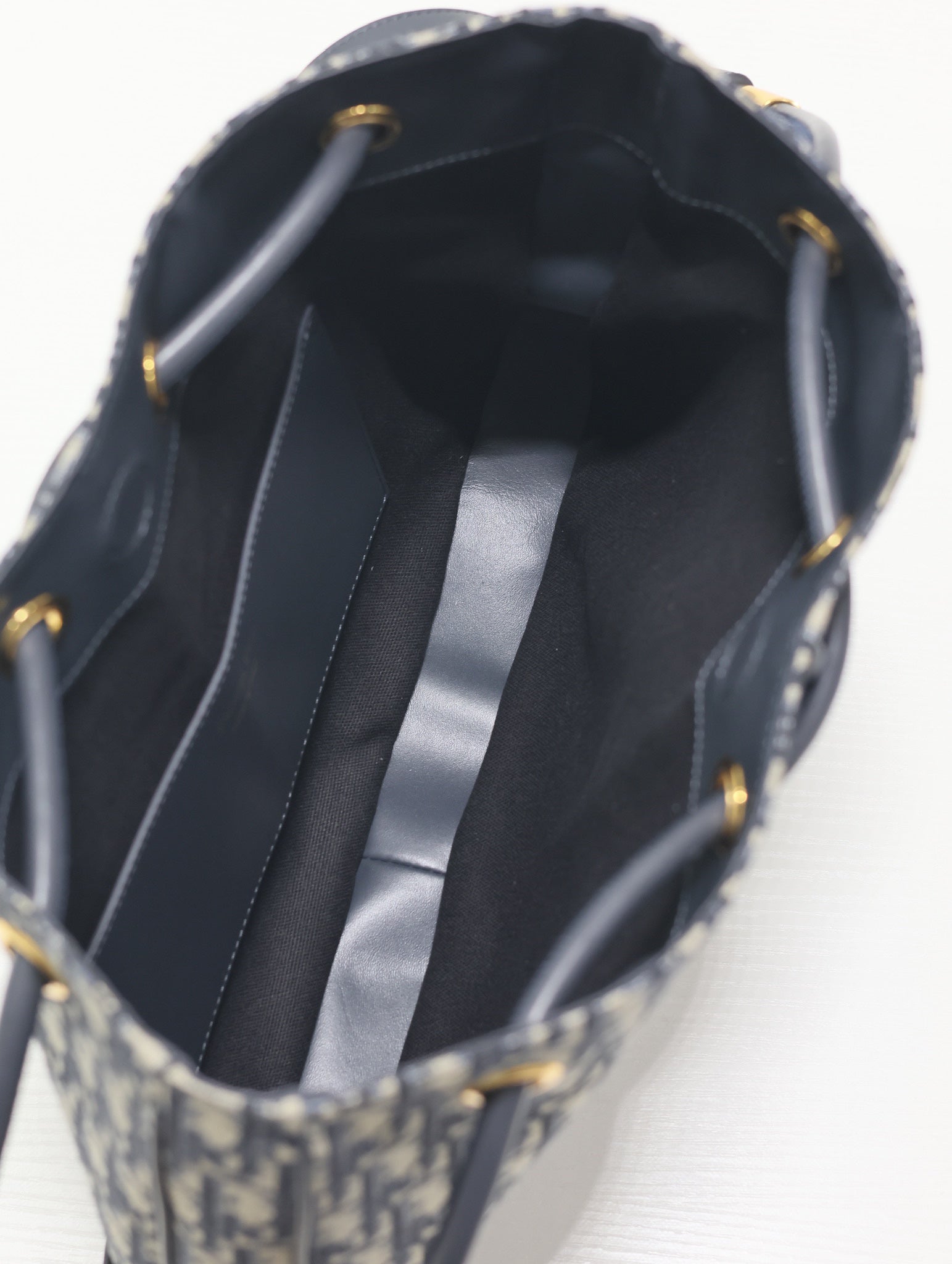 DIOR MEDIUM 34 NOLITA BAG IN BLUE MONOGRAM OBLIQUE JACQUARD