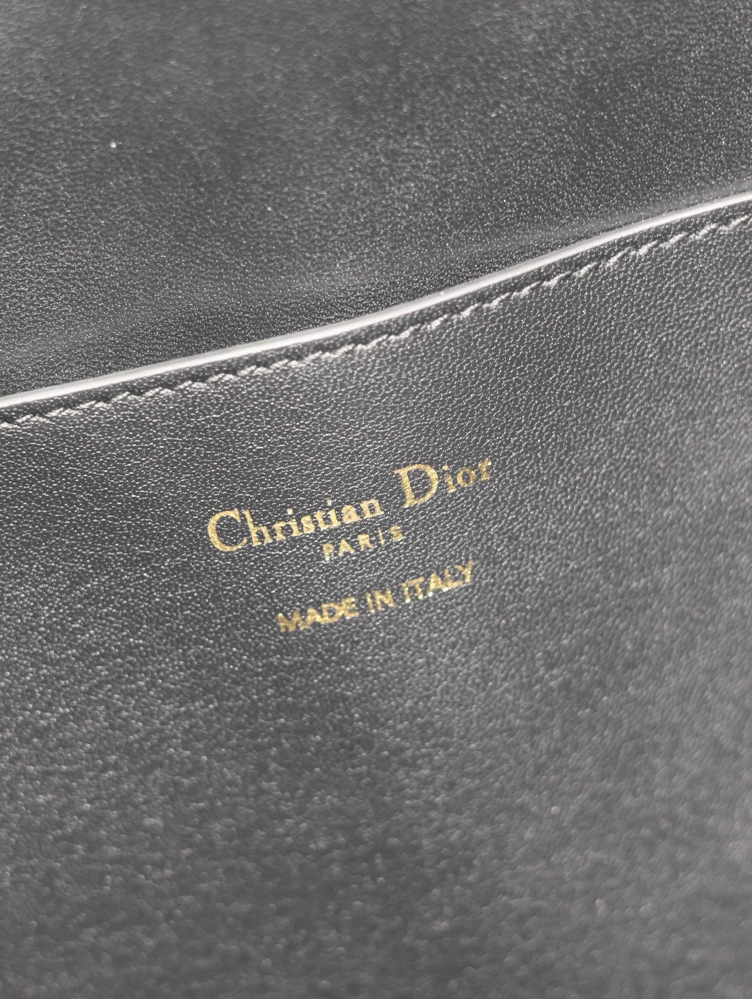 DIOR MEDIUM 34 NOLITA BAG IN BLACK SMOOTH CALFSKIN