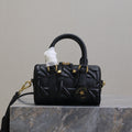 DIOR MINI GROOVE BAG 16 IN BLACK MACROCANNAGE CALFSKIN WITH GOLD HARDWARE