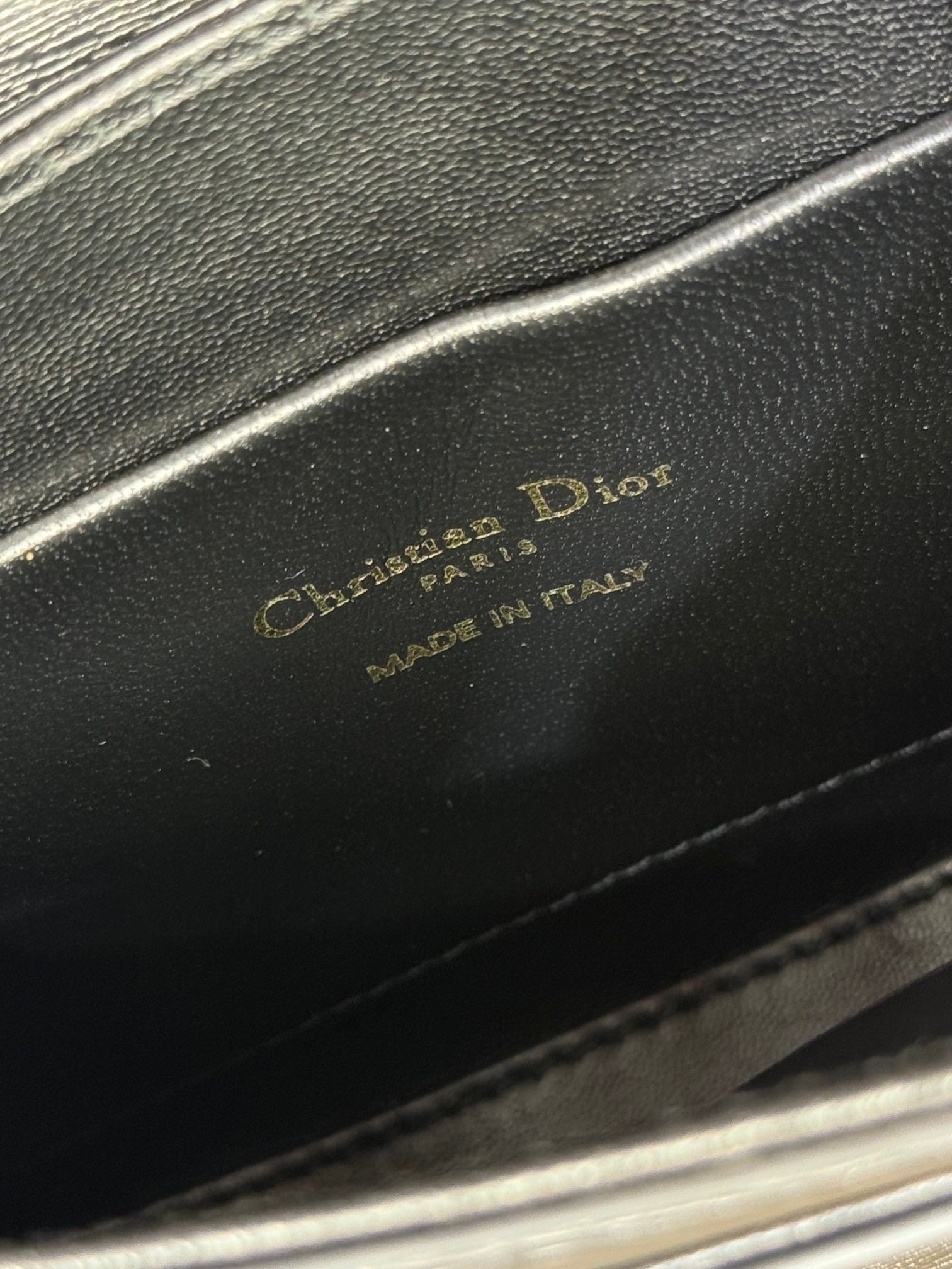 DIOR SMALL 19 MONTAIGNE AVENUE TOP HANDLE BAG BLACK SMOOTH CALFSKIN