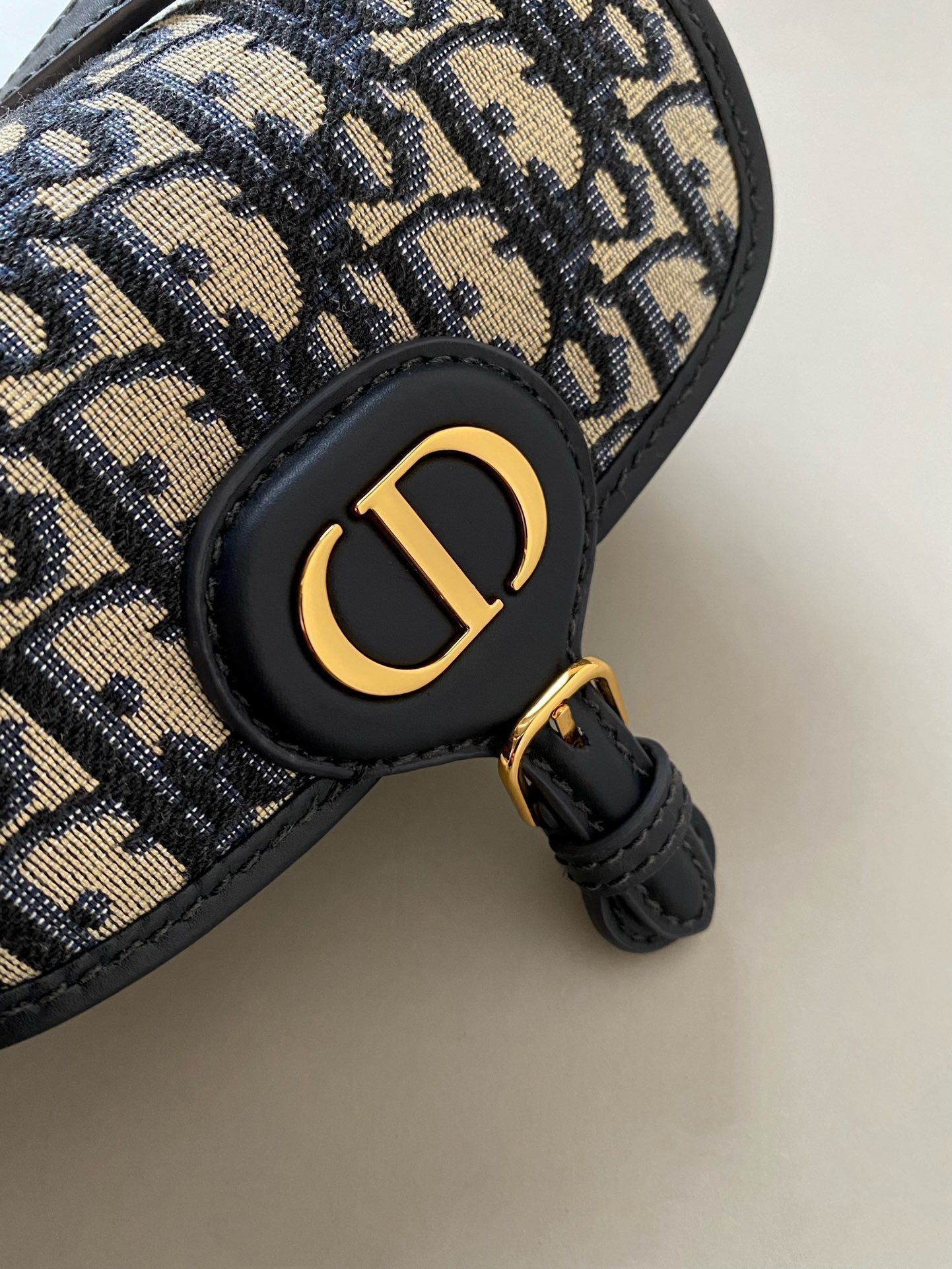 DIOR BOBBY EAST-WEST BAG 17 IN BLACK OBLIQUE JACQUARD