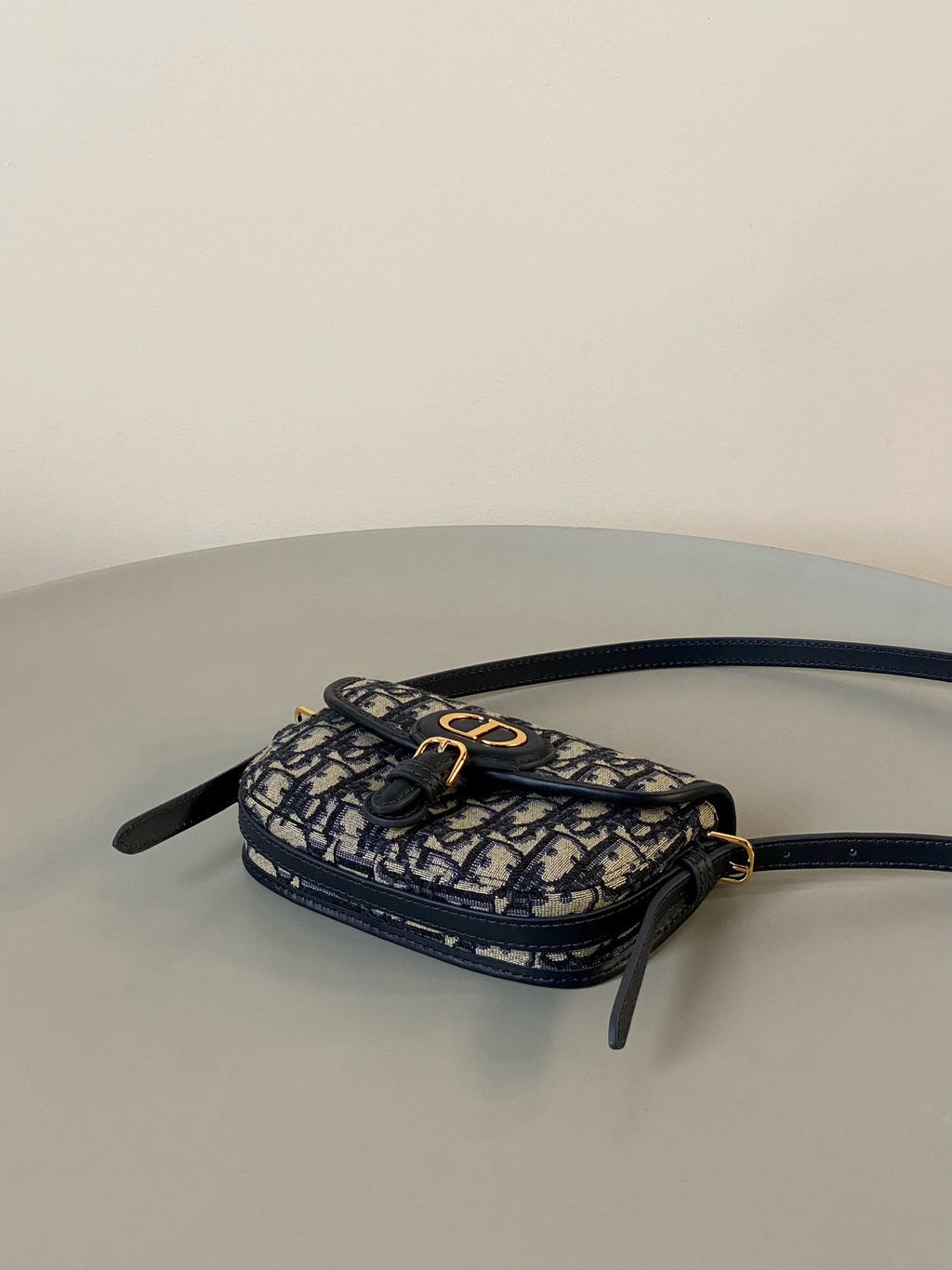 DIOR BOBBY EAST-WEST BAG 17 IN BLACK OBLIQUE JACQUARD